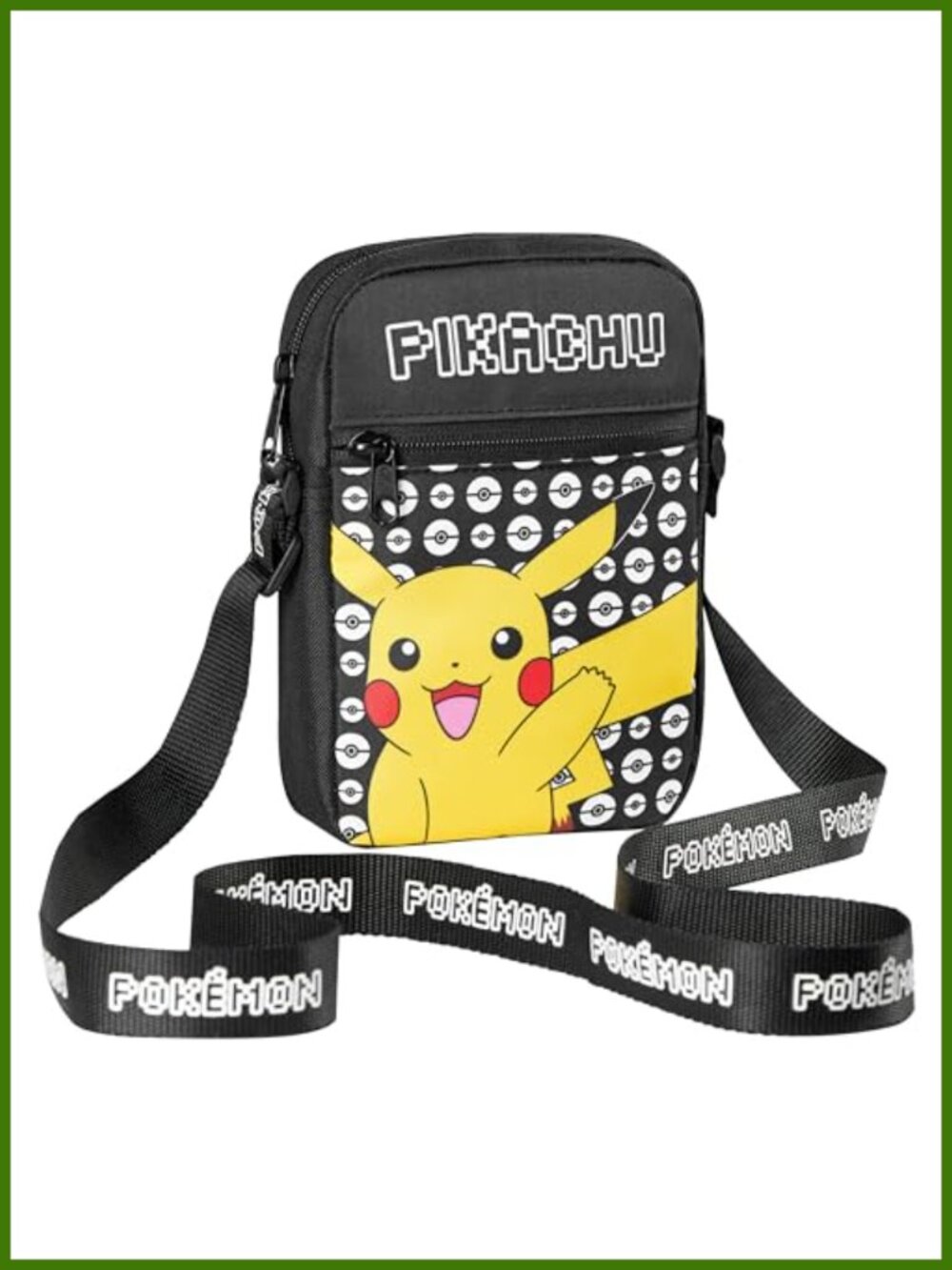 Pokemon Pikachu Crossbody Bag Adjustable Strap Small Travel Shoulder Bag